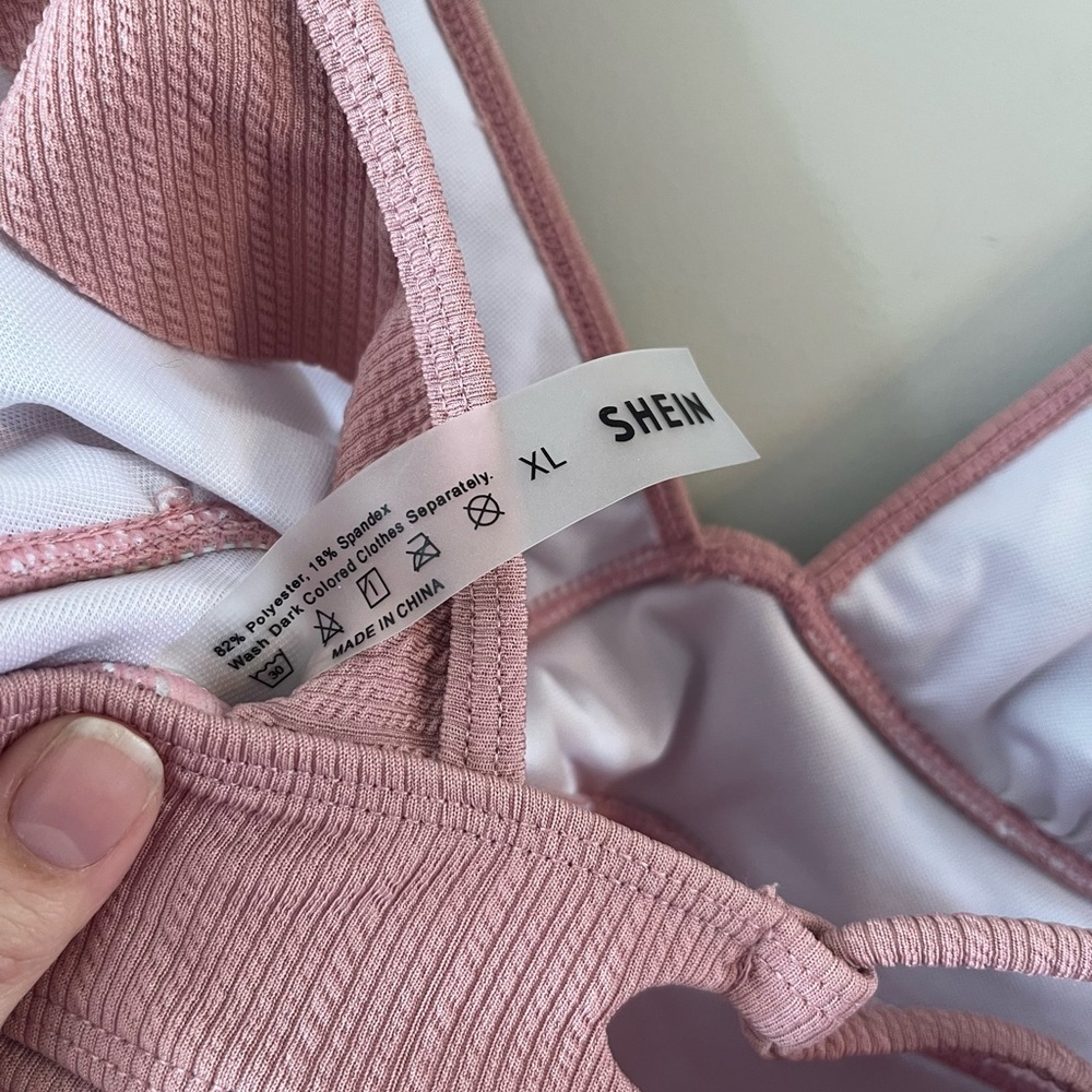 Pink Ruffled One Piece Swimsuit - Picture 3 of 3